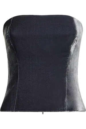 Reformation Giorgia Rayon Blend Velvet Top