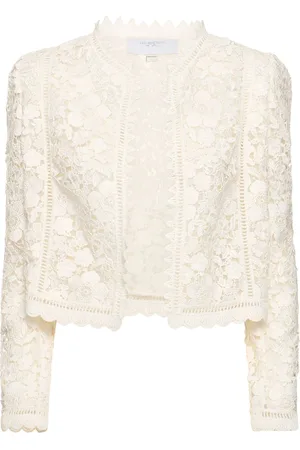 Giambattista Valli Flower Macramé Cotton Jacket