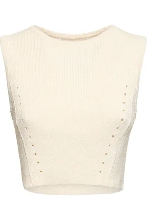Loulou Studio Chace Viscose Blend Crop Top