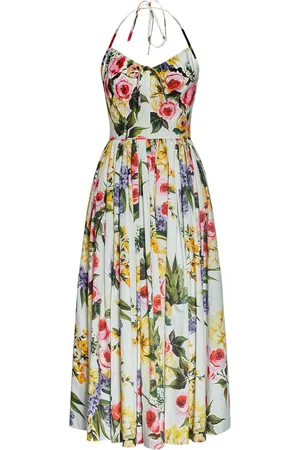 Dolce & Gabbana Printed Cotton Poplin Midi Dress