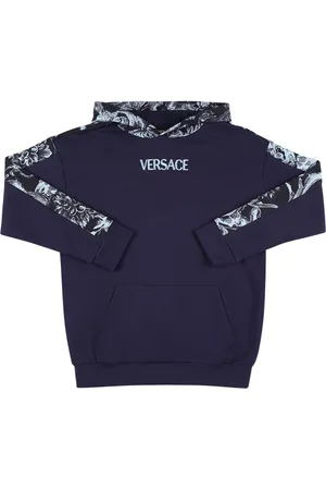 VERSACE Embroidered Logo Hooded Sweatshirt