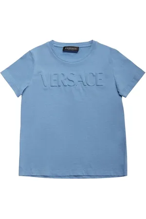 VERSACE Embossed Logo Cotton Jersey T-shirt