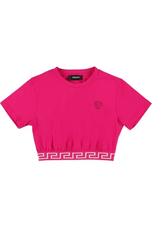 VERSACE Embroidered Cotton Jersey T-shirt