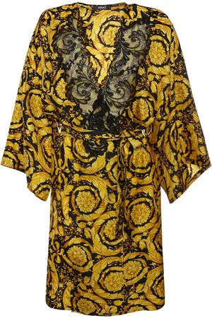 VERSACE Barocco Printed Silk Twill Mini Dress