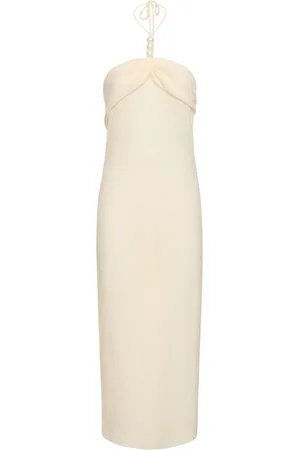 MAGDA BUTRYM Embellished Jersey Midi Halter Dress
