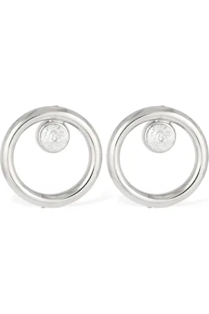 Alessandra Rich Hoop Crystal Earrings