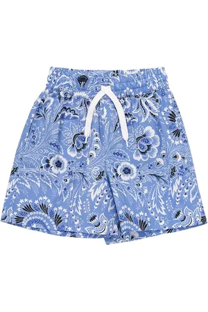 Etro Printed Cotton Poplin Shorts