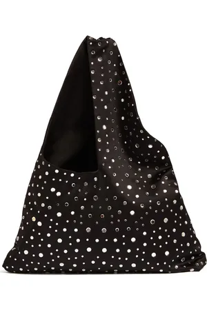 GIUSEPPE DI MORABITO Crystal & Satin Top Handle Bag