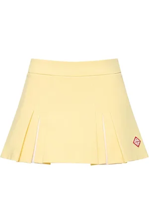 Casablanca Stretch Twill Pleated Mini Skirt