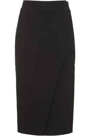 Moschino Stretch Crepe Midi Skirt