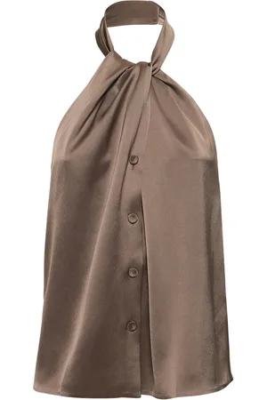 Nanushka Neline Satin Halter Top