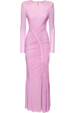 Self-Portrait Embellished Mesh Maxi Dress