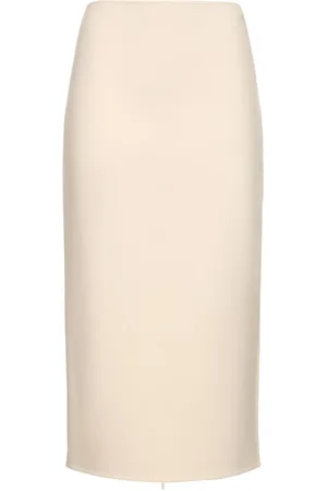 The Row Bartellette Brushed Cashmere Midi Skirt