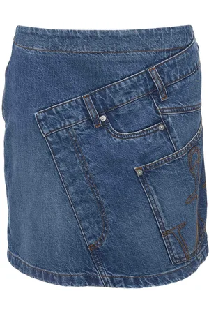 J.W.Anderson Twisted Cotton Denim Mini Skirt