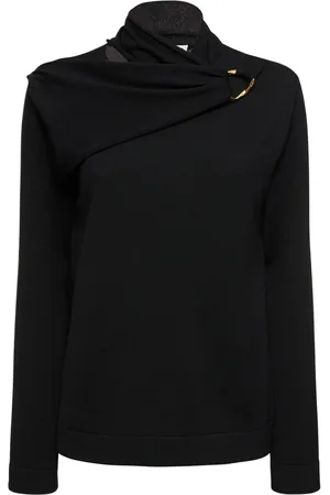 Jil Sander Wool Knit Long Sleeve Top W/ Ring Detail