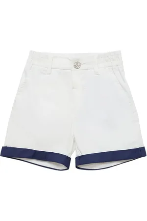 MONNALISA Cotton Levantine Shorts W/hem