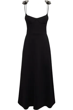 MAGDA BUTRYM Jersey Midi Dress W/roses