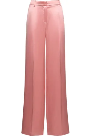 MAGDA BUTRYM Silk Satin Straight Pants