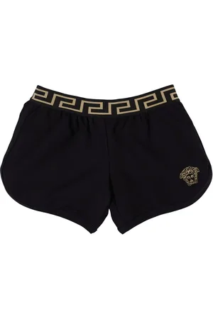 VERSACE Embroidered Cotton Jersey Shorts
