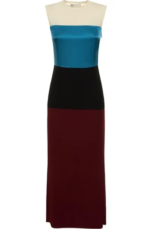 Tory Burch Colorblock Wool Midi Dress