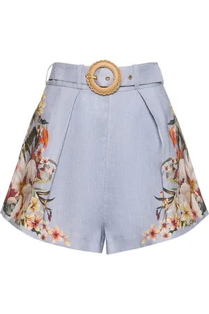 ZIMMERMANN Lexi Tuck Linen Shorts