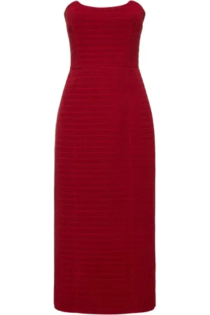 EMILIA WICKSTEAD Ryder Strapless Tweed Midi Dress
