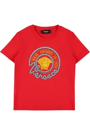 VERSACE Printed Cotton Jersey T-shirt