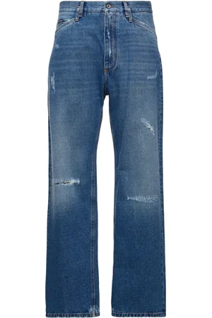 Dolce & Gabbana Distressed Denim Wide Jeans