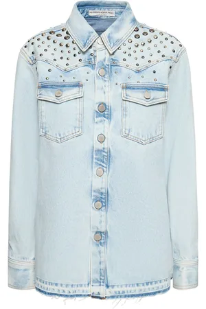 Alessandra Rich Denim Jacket W/ Studs