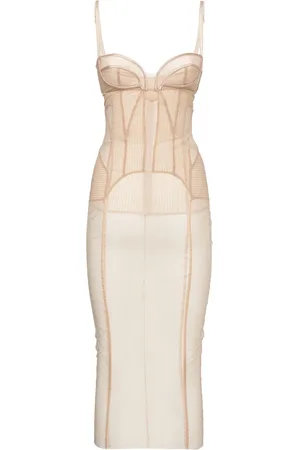 Dolce & Gabbana Stretch Tulle Midi Dress
