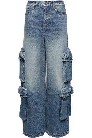 AMIRI Wide Cotton Denim Cargo Jeans