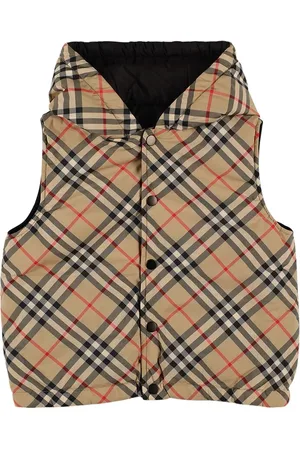 Burberry Check Print Nylon Puffer Vest