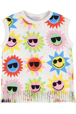Stella McCartney Organic Cotton Printed Top W/fringes
