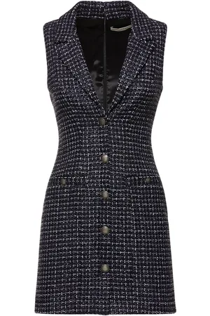 Alessandra Rich Sequined Tweed Sleeveless Mini Dress