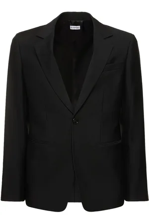 Burberry Single Breasted Wool Blazer