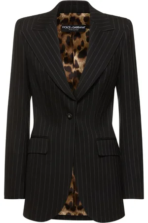 Dolce & Gabbana Pinstriped Wool Single Breasted Jacket