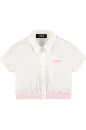 VERSACE Embroidered Cotton Poplin Shirt