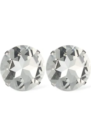 Alessandra Rich Small Round Crystal Earrings