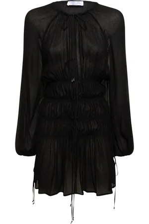 BLUMARINE Gathered Viscose Jersey Mini Dress