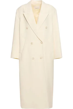 The Frankie Shop Gaia Double Breast Wool Blend Long Coat
