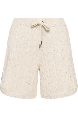 Brunello Cucinelli Cable Knit Cotton Blend Shorts