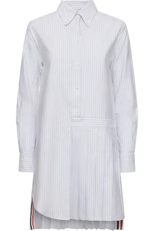 Thom Browne Striped Oxford Cotton Mini Dress