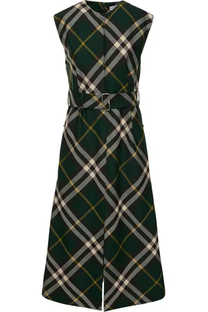 Burberry Sleeveless Belted Knit Midi Dress