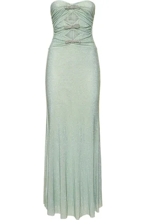 Self-Portrait Embellished Strapless Maxi Dress
