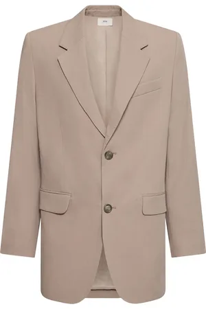 Ami Oversized Wool Crepe Blazer