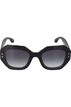 Isabel Marant Maxi Temple Round Acetate Sunglasses