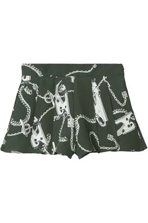 Burberry Pleated Printed Shorts