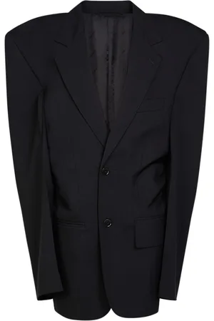 Balenciaga Cut Away Wool Boxy Blazer