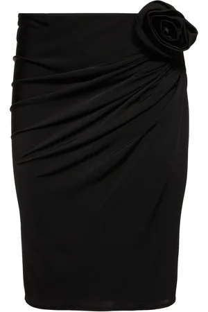 MAGDA BUTRYM Draped Mini Skirt W/ Flower