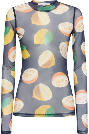 J.W.Anderson Printed Mesh Long Sleeve Top